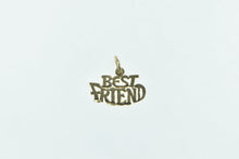 Load image into Gallery viewer, 14K Best Friend Word Cut Out Friendship Love Charm/Pendant Yellow Gold