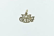 Load image into Gallery viewer, 14K Best Friend Word Cut Out Friendship Love Charm/Pendant Yellow Gold