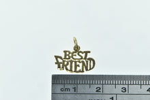 Load image into Gallery viewer, 14K Best Friend Word Cut Out Friendship Love Charm/Pendant Yellow Gold
