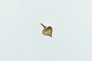 14K Heart Love Symbol Romantic Diamond Cut Charm/Pendant Yellow Gold