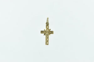 14K Vintage Retro Cross Christian Faith Symbol Charm/Pendant Yellow Gold