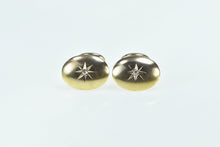 Load image into Gallery viewer, 10K 1960&#39;s Diamond Vintage Star Inset Men&#39;s Cuff Links Yellow Gold