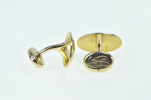 Load image into Gallery viewer, 10K 1960&#39;s Diamond Vintage Star Inset Men&#39;s Cuff Links Yellow Gold