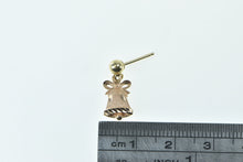 Load image into Gallery viewer, 14K Wedding Bell Bow Diamond Cut Dangle Single Earring Yellow Gold