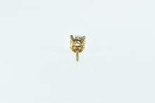 Load image into Gallery viewer, 14K Round Solitaire CZ Single Vintage Classic Earring Yellow Gold