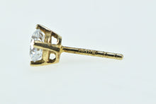 Load image into Gallery viewer, 14K Round Solitaire CZ Single Vintage Classic Earring Yellow Gold