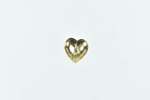 14K Diamond Cut Heart Love Symbol Vintage Single Earring Yellow Gold