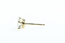 Load image into Gallery viewer, 14K Princess Solitaire Classic CZ Single Stud Earring Yellow Gold