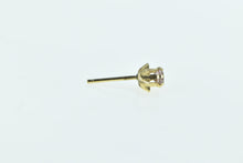 Load image into Gallery viewer, 14K Round Pink Topaz Vintage Single Solitaire Stud Earring Yellow Gold