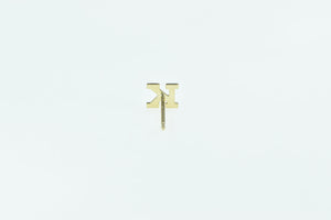 14K L Letter Initial Monogram Name Single Stud Earring Yellow Gold