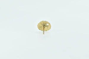 14K Sand Dollar Sea Shell Ocean Motif Beach Single Earring Yellow Gold