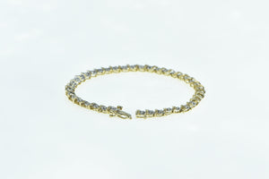 10K 0.78 Ctw Diamond Classic Vintage Tennis Bracelet 6.75" Yellow Gold