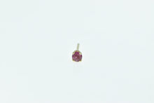 Load image into Gallery viewer, 14K Single Ruby Solitaire Classic Vintage Stud Earring Yellow Gold