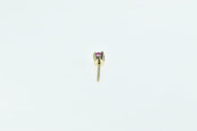 Load image into Gallery viewer, 14K Single Ruby Solitaire Classic Vintage Stud Earring Yellow Gold