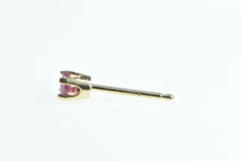 Load image into Gallery viewer, 14K Single Ruby Solitaire Classic Vintage Stud Earring Yellow Gold