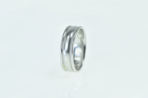 Platinum 6.5mm Vintage Classic Men's Wedding Band Ring