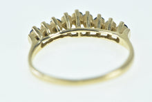 Load image into Gallery viewer, 14K Vintage Sapphire Diamond Wavy Wedding Band Ring Yellow Gold