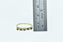 Load image into Gallery viewer, 14K Vintage Sapphire Diamond Wavy Wedding Band Ring Yellow Gold