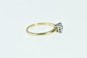 14K Vintage Diamond Classic Solitaire Engagement Ring Yellow Gold