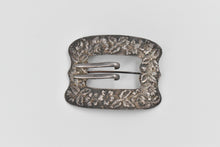 Load image into Gallery viewer, Sterling Silver Stieff Repousse Floral Ornate Belt Buckle Scarf Pin/Brooch