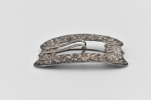 Load image into Gallery viewer, Sterling Silver Stieff Repousse Floral Ornate Belt Buckle Scarf Pin/Brooch