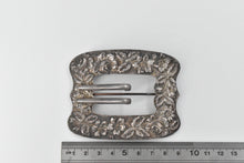 Load image into Gallery viewer, Sterling Silver Stieff Repousse Floral Ornate Belt Buckle Scarf Pin/Brooch