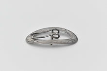 Load image into Gallery viewer, Sterling Silver Art Nouveau Floral Oval Sash Brooch Ladies Belt Buckle