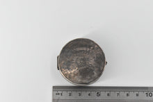 Load image into Gallery viewer, Sterling Silver Austrian Scroll Engraved Antique Round Pill Box