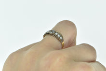 Load image into Gallery viewer, 15K 1880 T Willis&amp;Co Victorian Rose Diamond Pearl Ring Yellow Gold