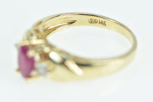 Load image into Gallery viewer, 14K 0.90 Ctw Natural Ruby Diamond Engagement Ring Yellow Gold