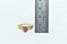 Load image into Gallery viewer, 14K 0.90 Ctw Natural Ruby Diamond Engagement Ring Yellow Gold