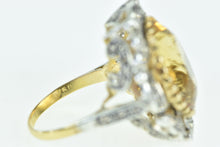 Load image into Gallery viewer, 18K 1940&#39;s 18.34 Ctw Citrine Diamond Cocktail Ring White Gold