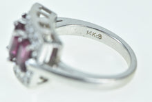 Load image into Gallery viewer, 14K Emerald Cut Purple Tourmaline Diamond Halo Ring White Gold