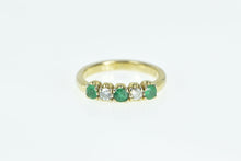 Load image into Gallery viewer, 14K Natural Emerald Diamond Classic Wedding Band Ring Yellow Gold