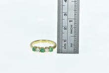 Load image into Gallery viewer, 14K Natural Emerald Diamond Classic Wedding Band Ring Yellow Gold