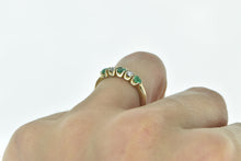 Load image into Gallery viewer, 14K Natural Emerald Diamond Classic Wedding Band Ring Yellow Gold