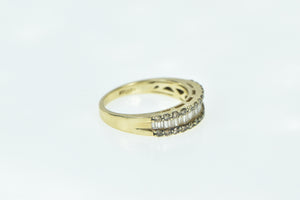 14K LeVian Baguette Diamond Wedding Band Ring Yellow Gold