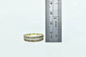 14K LeVian Baguette Diamond Wedding Band Ring Yellow Gold