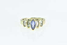 Load image into Gallery viewer, 10K Tanzanite Baguette Diamond Engagement Ring Yellow Gold