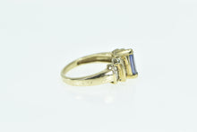 Load image into Gallery viewer, 10K Tanzanite Baguette Diamond Engagement Ring Yellow Gold