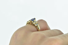 Load image into Gallery viewer, 10K Tanzanite Baguette Diamond Engagement Ring Yellow Gold