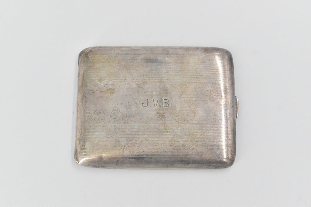 Sterling Silver Watson Art Deco Monogram Cigarette Vesta Case
