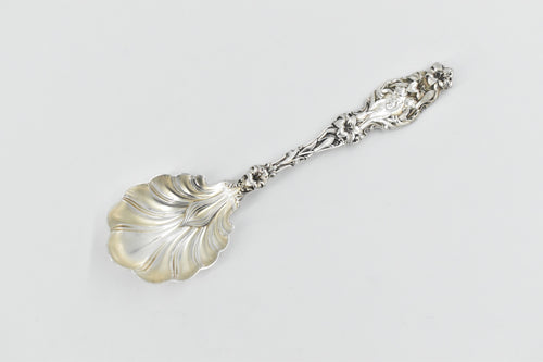 Sterling Silver Whiting Lily Sugar Shell Spoon