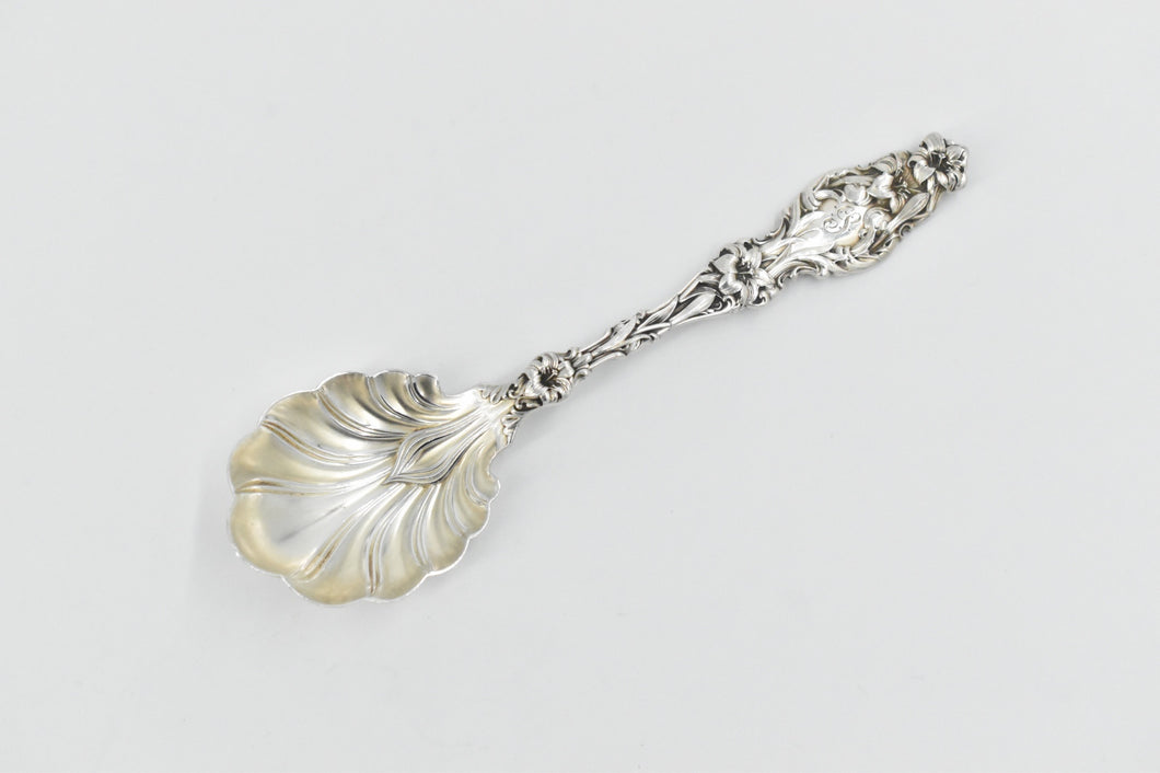 Sterling Silver Whiting Lily Sugar Shell Spoon