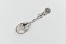 Load image into Gallery viewer, 800 Silver Antique Floral Rose Berry Spoon