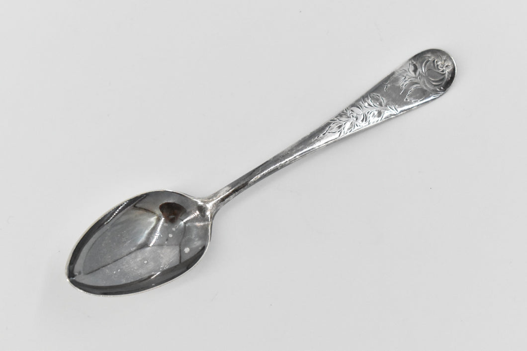 Sterling Silver Edwards Rose Engraved Spoon