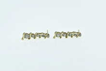 Load image into Gallery viewer, 14K Vintage Diamond Dangle Chain Fashion Earrings Yellow Gold