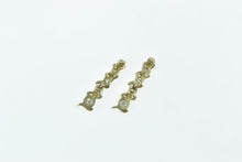 Load image into Gallery viewer, 14K Vintage Diamond Dangle Chain Fashion Earrings Yellow Gold