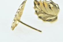 Load image into Gallery viewer, 14K Leaf Classic Vintage Nature Motif Stud Earrings Yellow Gold