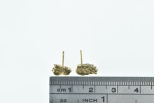 Load image into Gallery viewer, 14K Leaf Classic Vintage Nature Motif Stud Earrings Yellow Gold